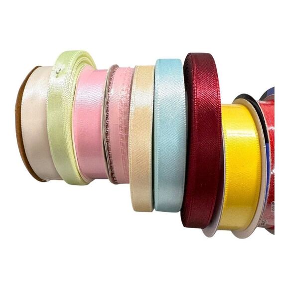 Mixed Craft Ribbon Lot Including Offray & Rib-tex Set 15 Crafts Present Wrapping - Picture 3 of 4